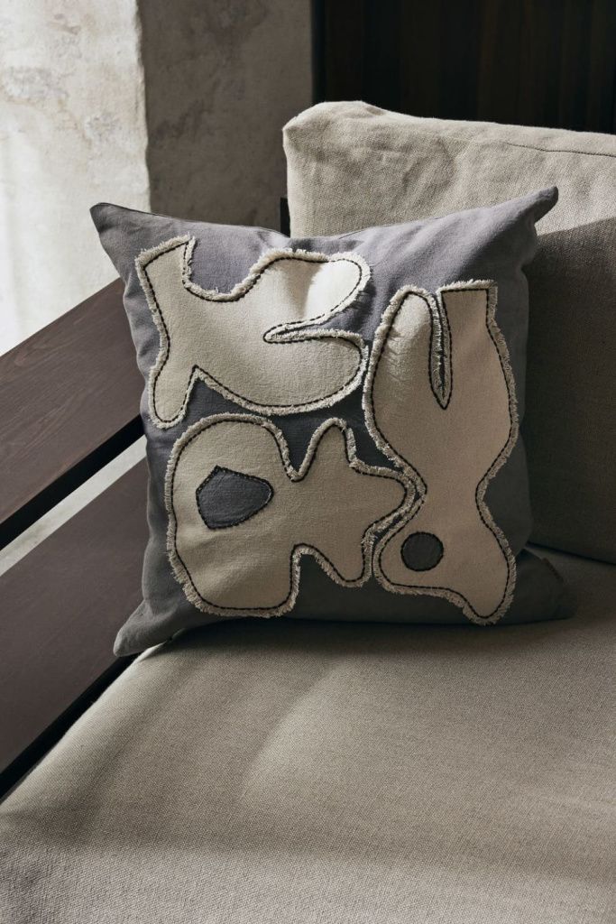 Подушка Figure Grey Blue Off-White