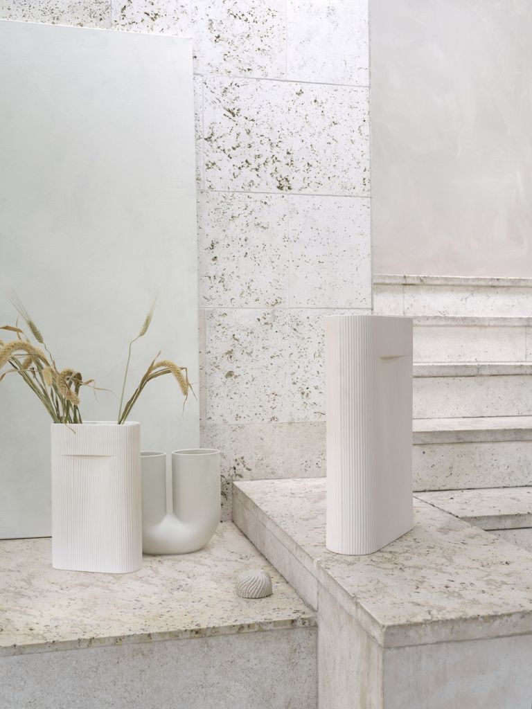 Ваза Ridge Medium White h35
