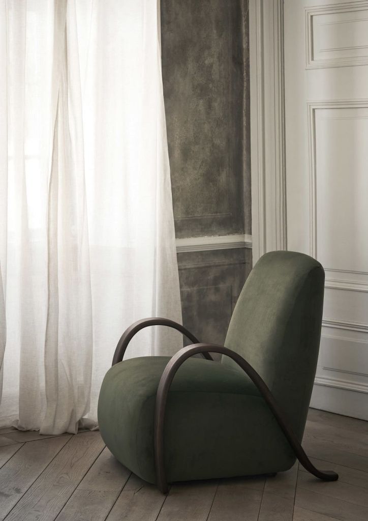 Кресло Buur Lounge Chair Rich Velvet Pine