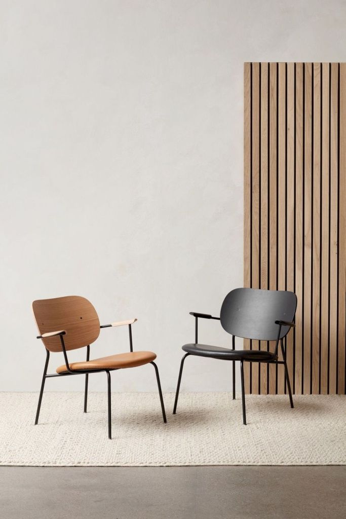 Кресло Co Lounge Chair Black Oak UPHOLSTERED SEAT Dakar