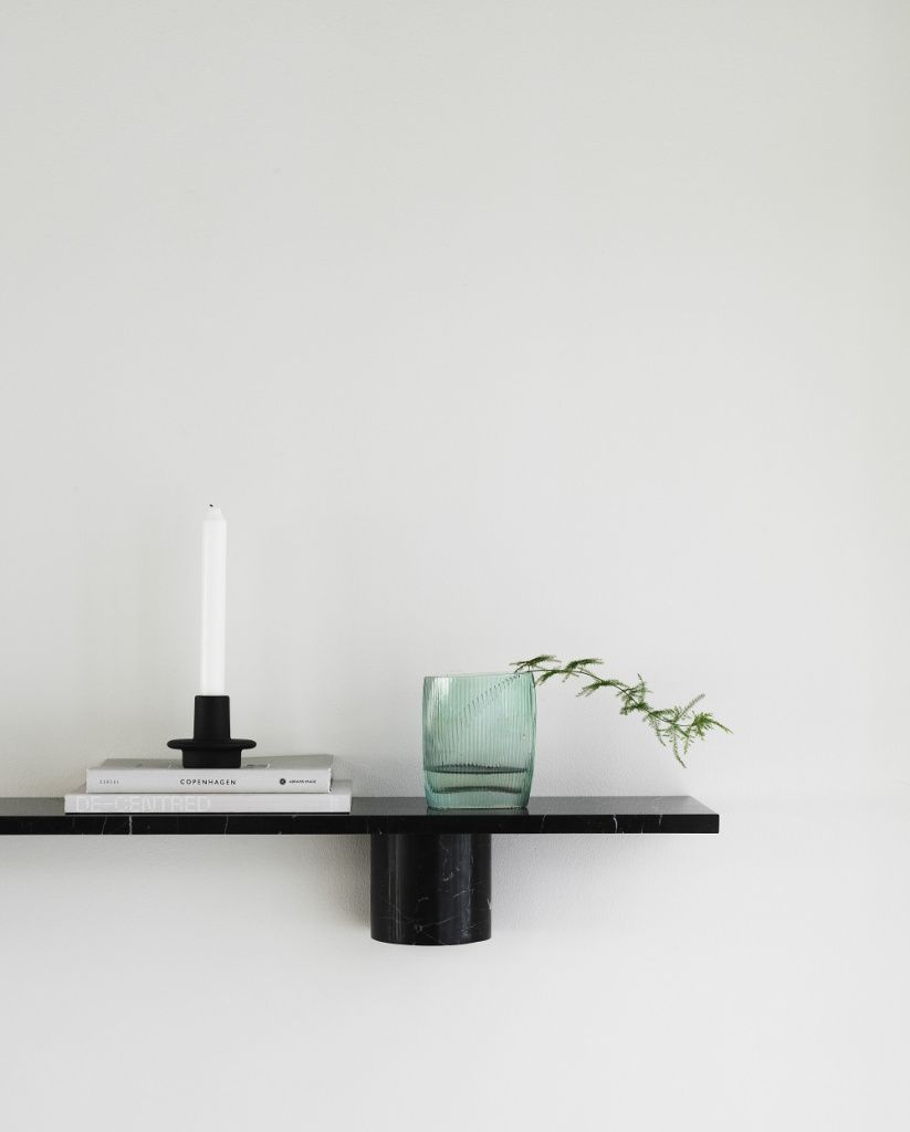 Полка Sten Shelf Black Marble 120 см