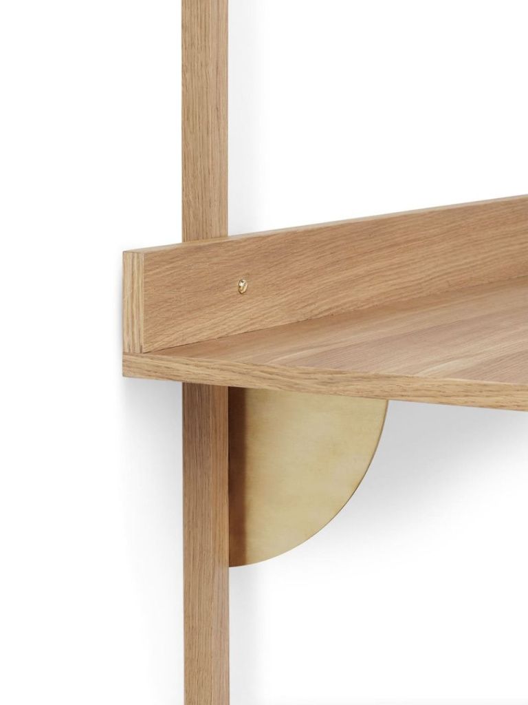 Полка Sector Desk Oak/Brass