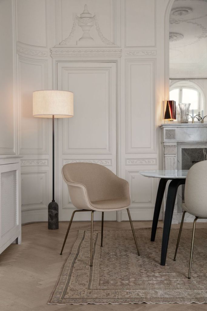 Торшер Gravity Floor Lamp Black Marble Canvas