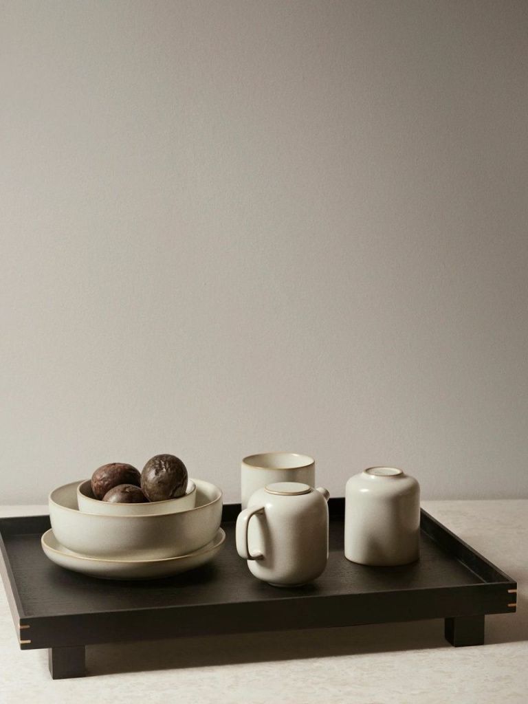 Поднос Bon Wooden Tray Small Black