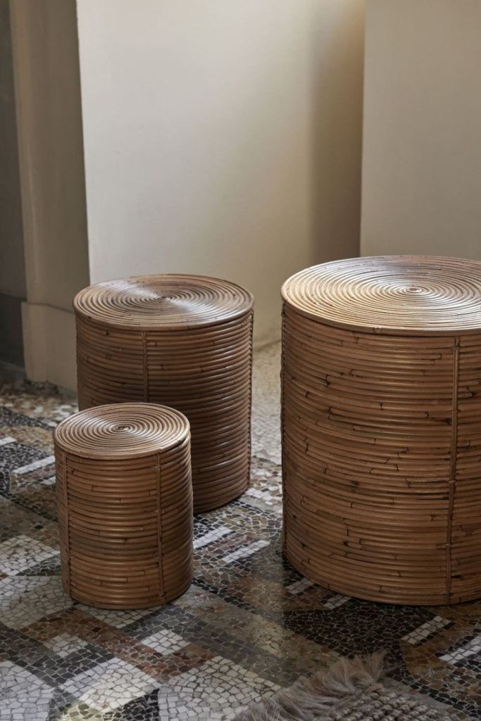 Корзины Column Storage набор 3 шт Natural Stained