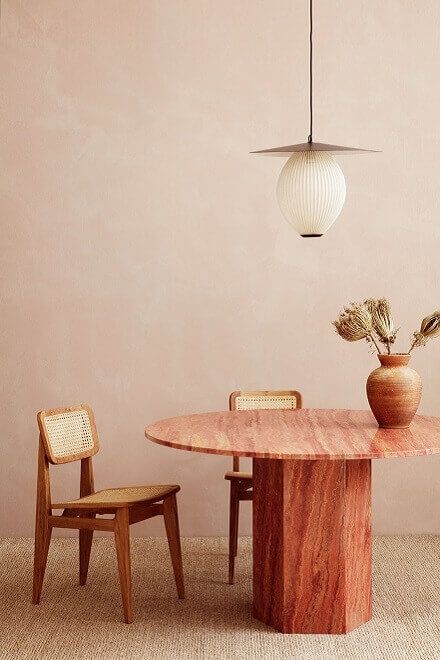 Стол обеденный Epic Dining Table Burnt Red Ø130