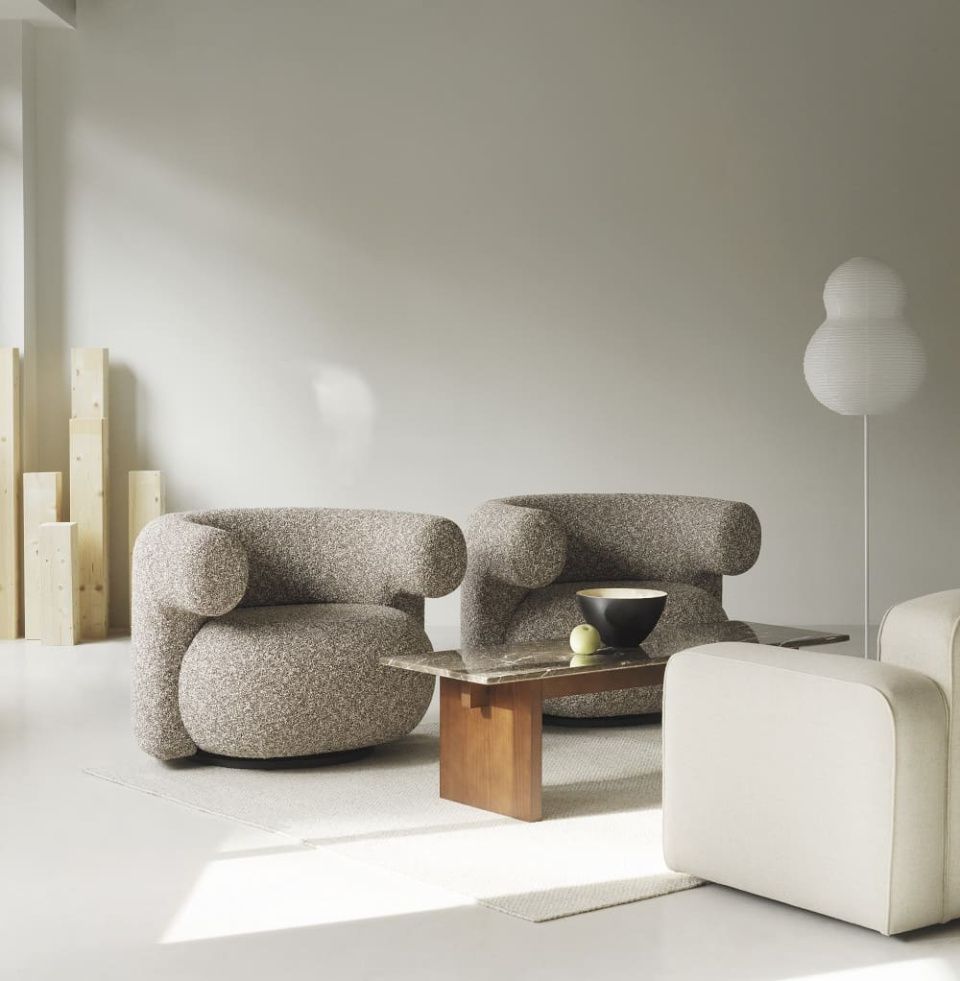 Кресло Burra Lounge Swivel Main Flax Archway MLF02