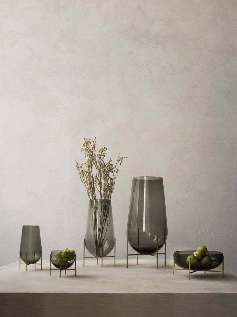 Чаша Echasse Bowl Brass Smoked Glass