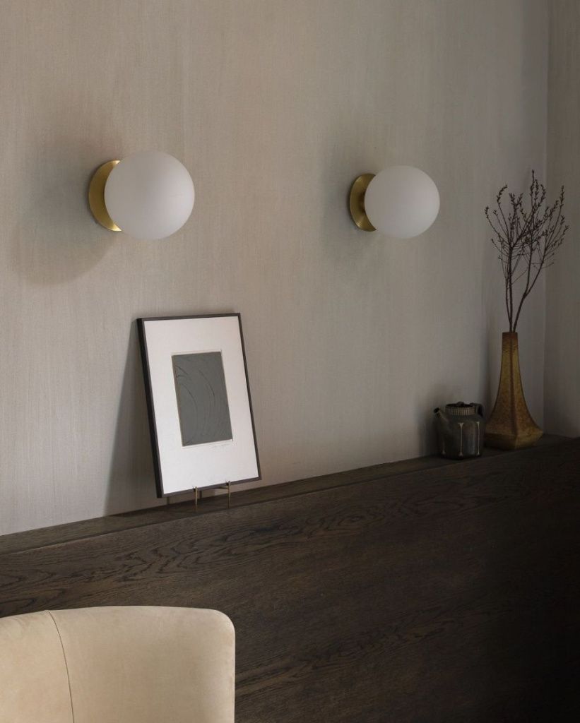 Светильник настенный / потолочный TR Bulb Ceiling Wall Brass Matte Opal
