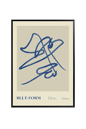 Арт-принт в раме Blue Form 01 by Alisha Bitsieva