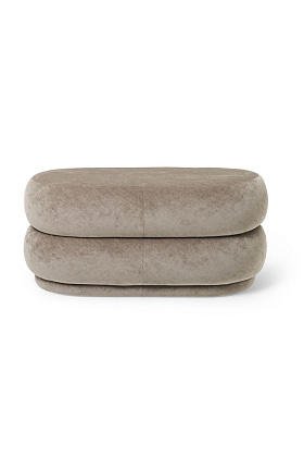 Пуф Oval Faded Velvet Beige