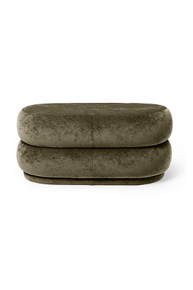 Пуф Oval Faded Velvet Forest