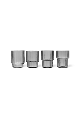 Стаканы Ripple Glasses Smoked Grey 4 шт
