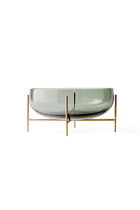 Чаша Echasse Bowl Brass Smoked Glass